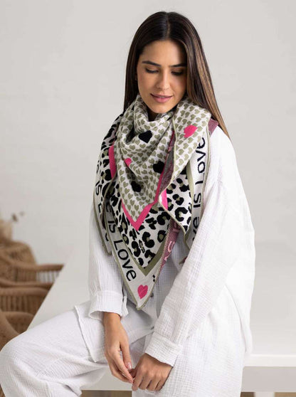 Zwillingsherz Dreieckstuch-/Schal LOVE IS LOVE