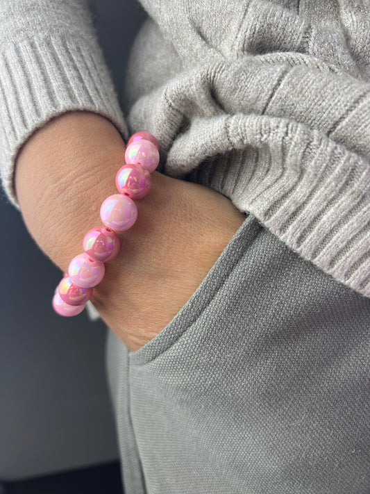 Armband MYSTIC PEARLS rosa mix small