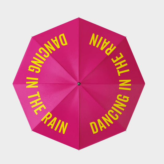 Stylischer Regenschirm mit Spruch – Dancing in the Rain