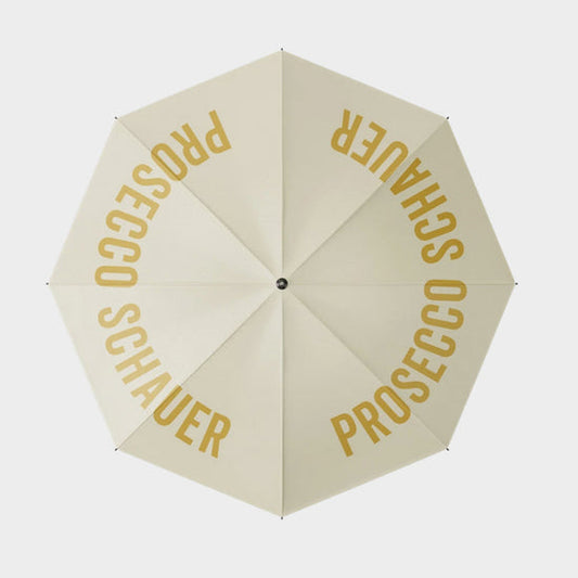 Stylischer Regenschirm mit Spruch – Prosecco Schauer