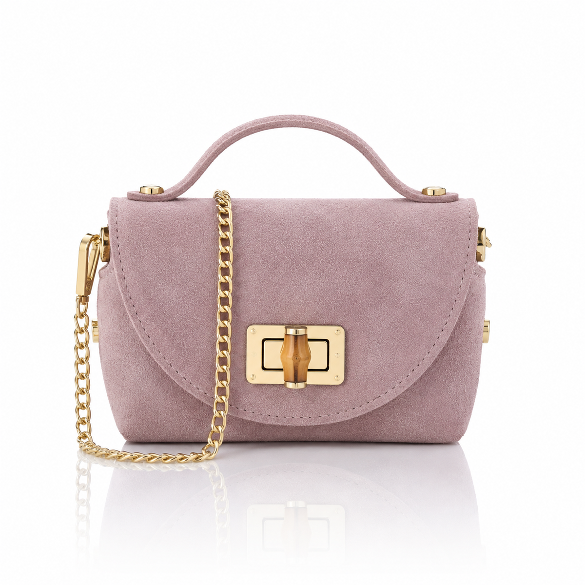 Mini Handtasche Bamboo Wildleder