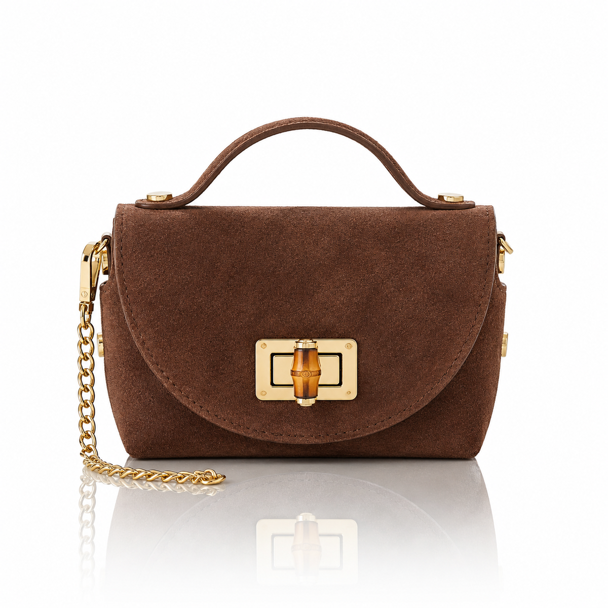 Mini Handtasche Bamboo Wildleder