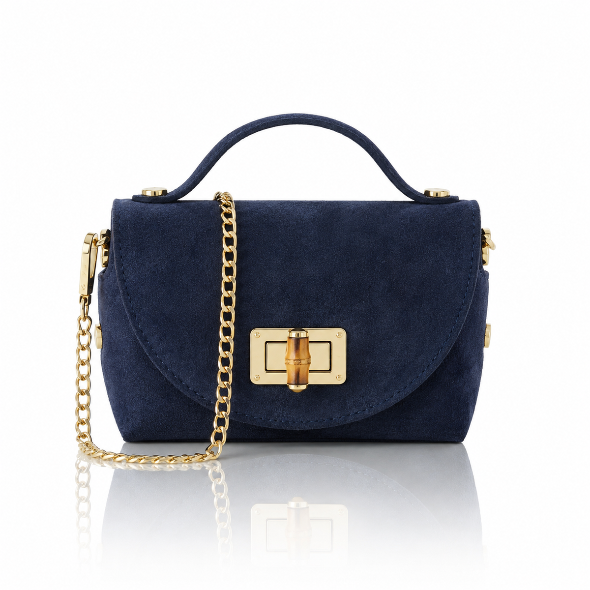 Mini Handtasche Bamboo Wildleder