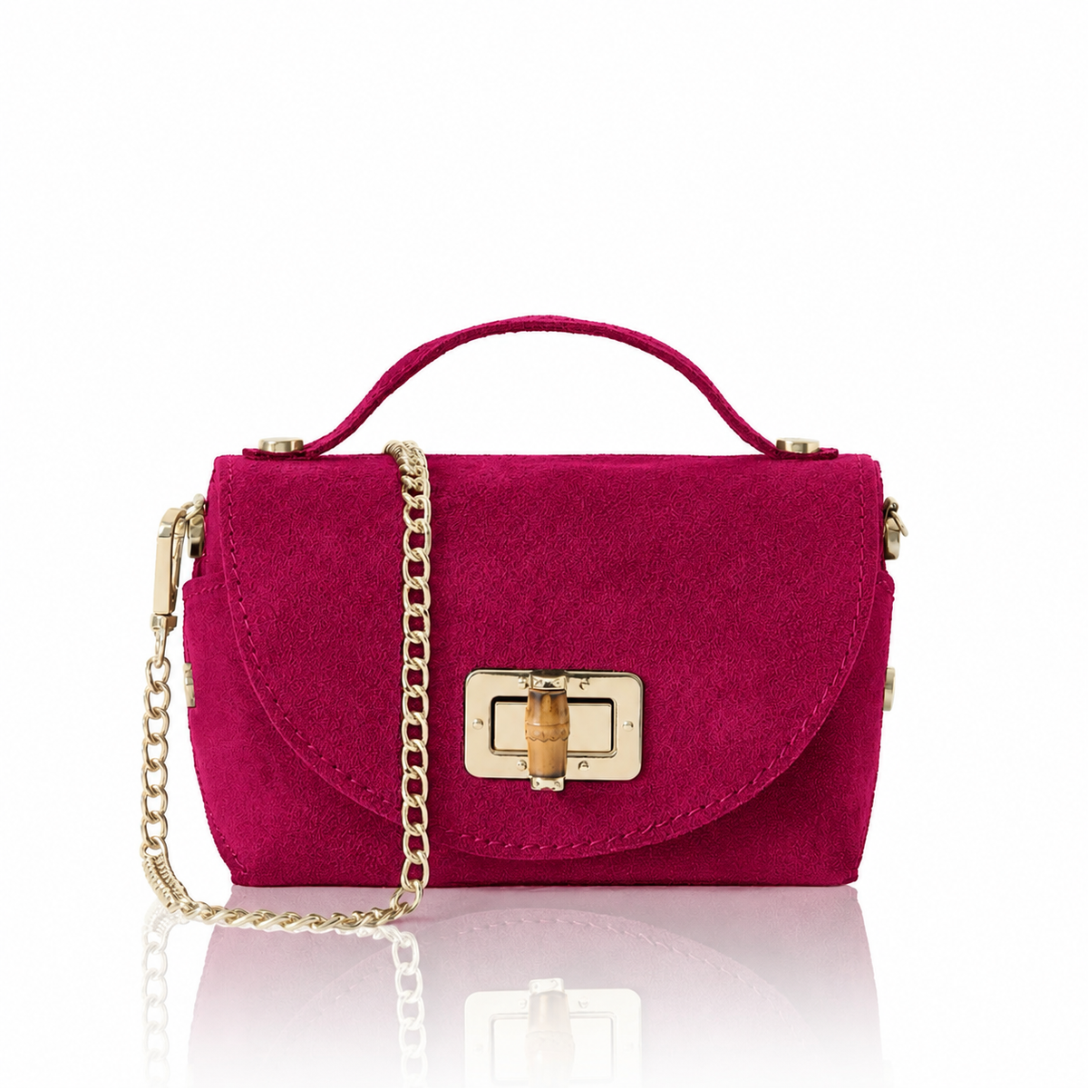 Mini Handtasche Bamboo Wildleder