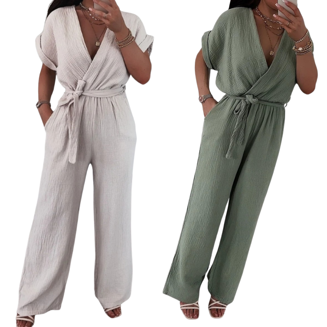 Musselin Jumpsuit Hosenanzug