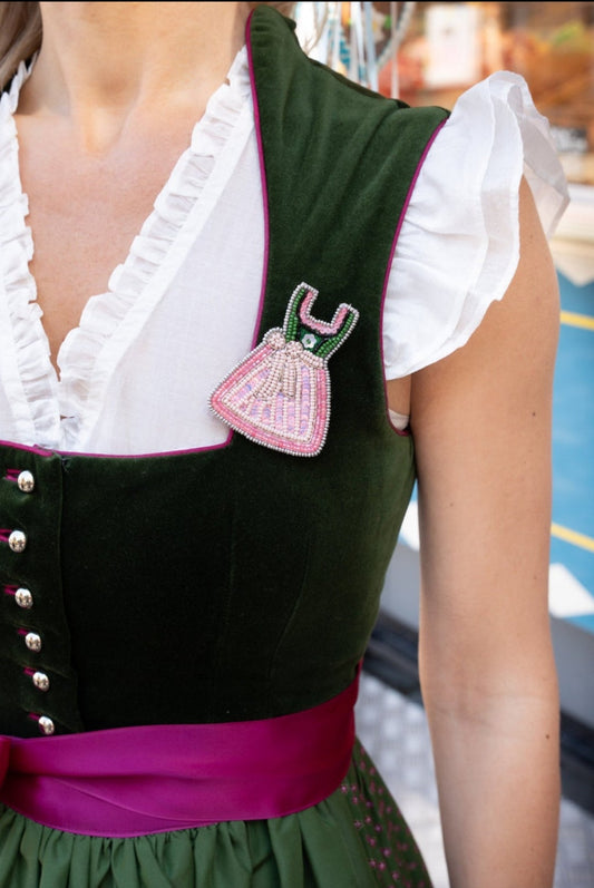 Dirndl Perlen Brosche