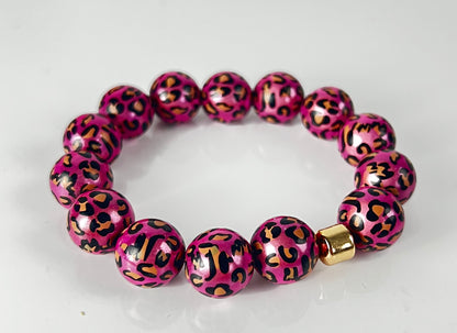 Armband MYSTIC PEARLS pink leo small