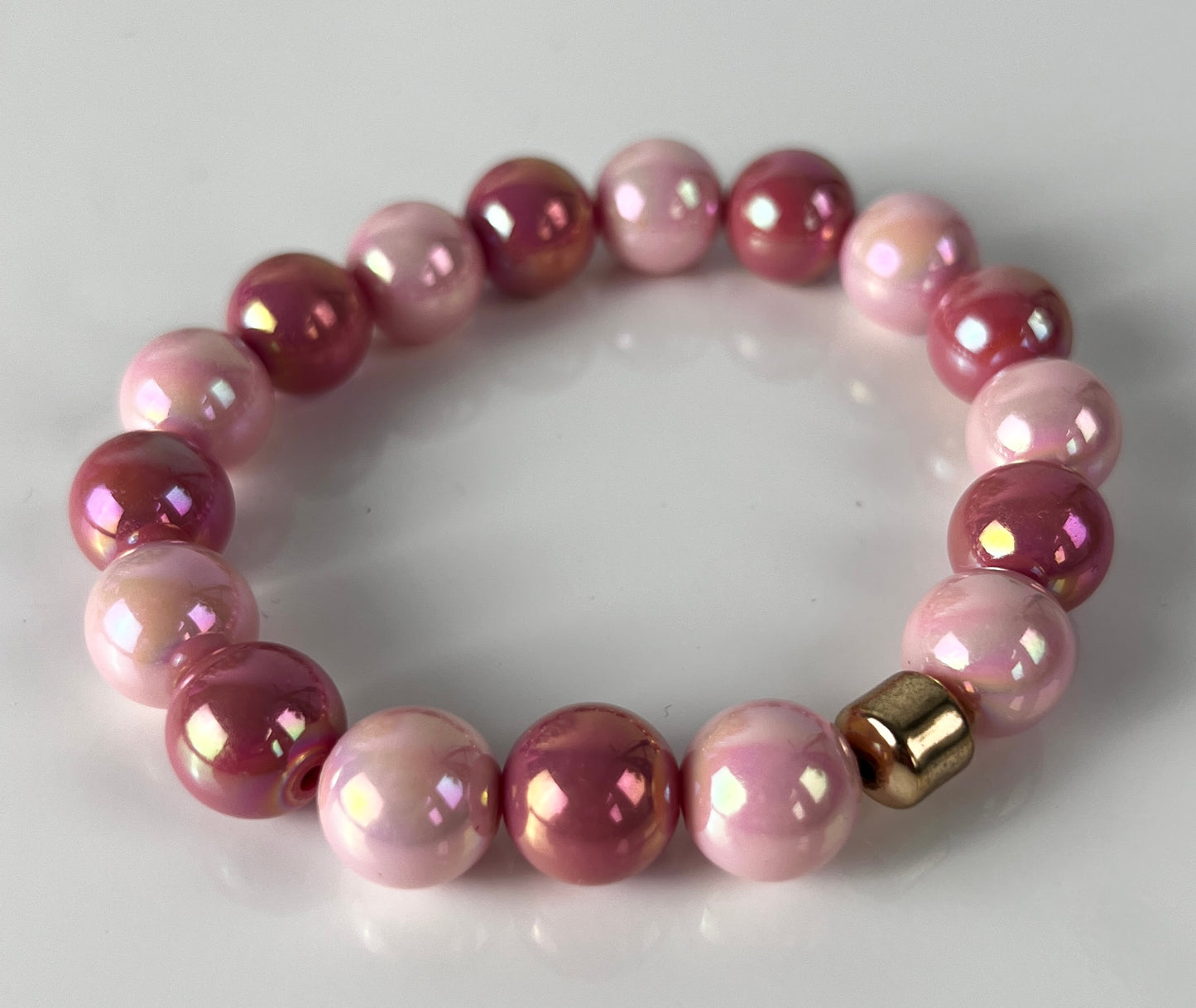 Armband MYSTIC PEARLS rosa mix small