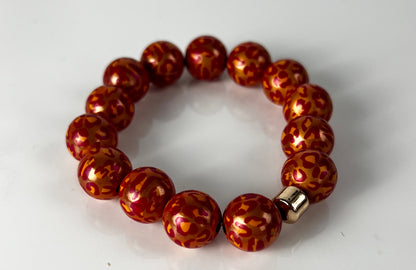 Armband MYSTIC PEARLS orange leo small