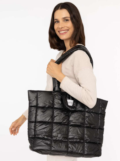 Zwillingsherz Stepptasche XXL schwarz