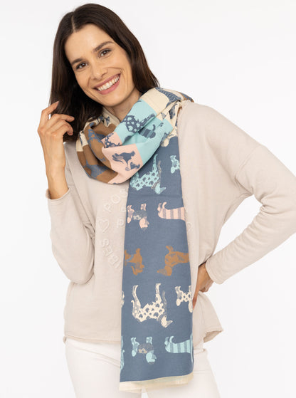 Zwillingsherz Schal "Hundeparade"