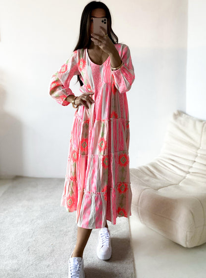 Boho-Maxikleid mit Ethno-Muster – Limited Edition