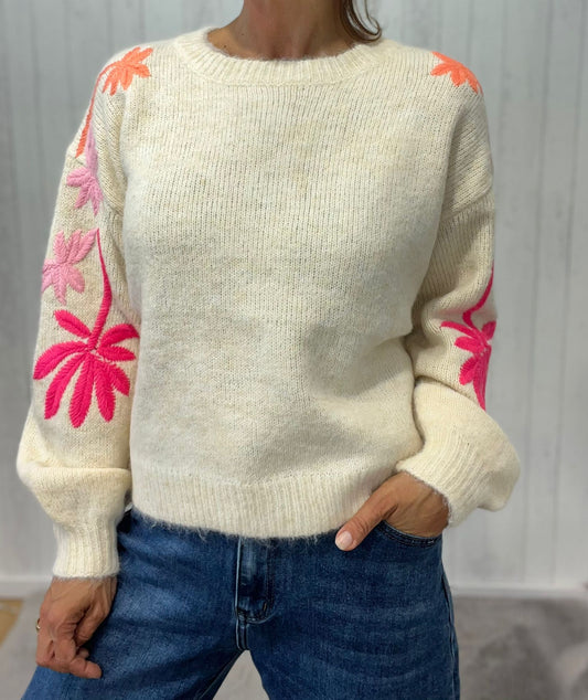 Pullover Off White - Flora