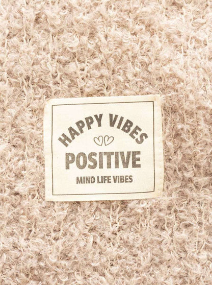 Zwillingsherz Kuschelschal Postive Vibes BEIGE