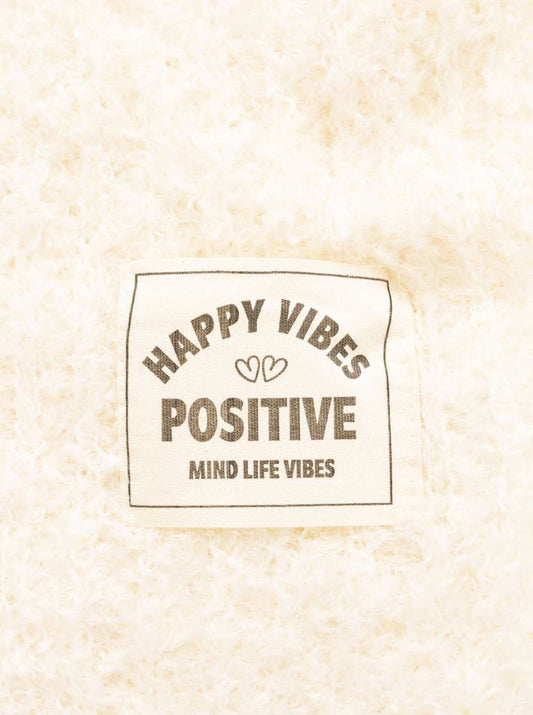 Zwillingsherz Kuschelschal Postive Vibes CREME