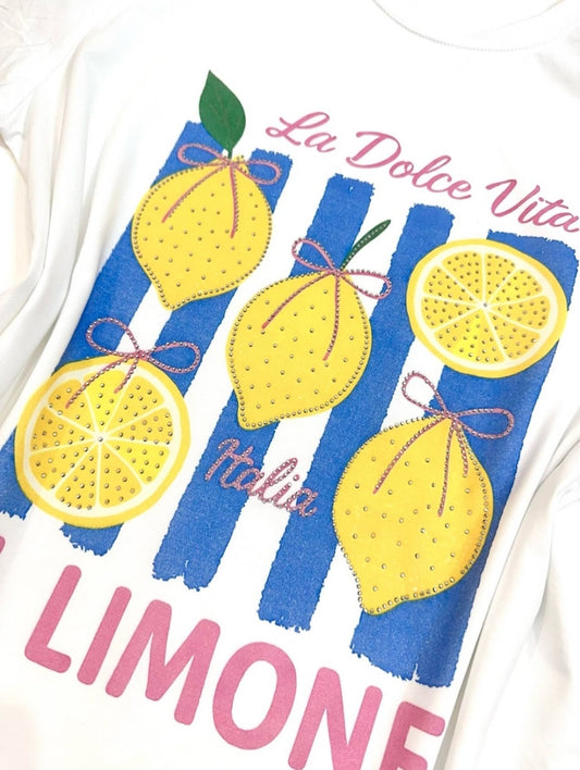 La Dolce Vita Lemon T-Shirt – Zitronen Print Damen Shirt Sommer 🍋