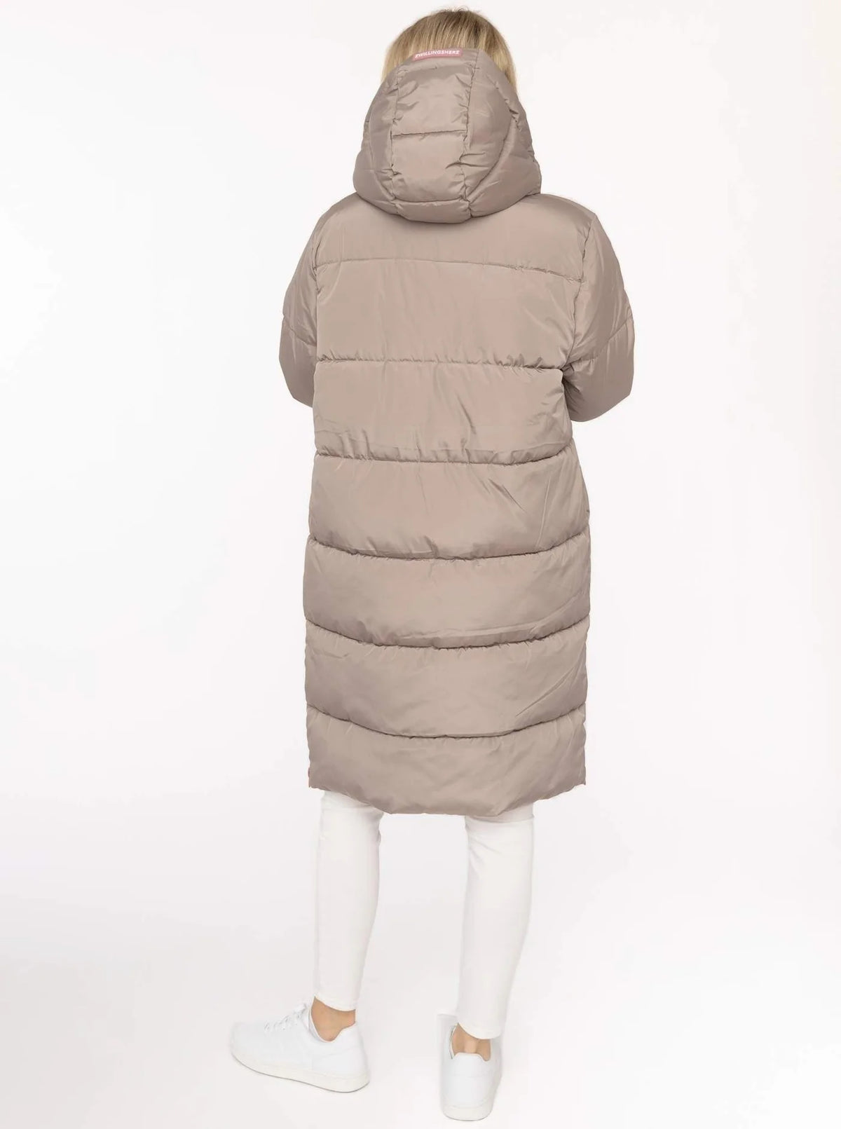 Zwillingsherz Langer Steppmantel COZY Taupe