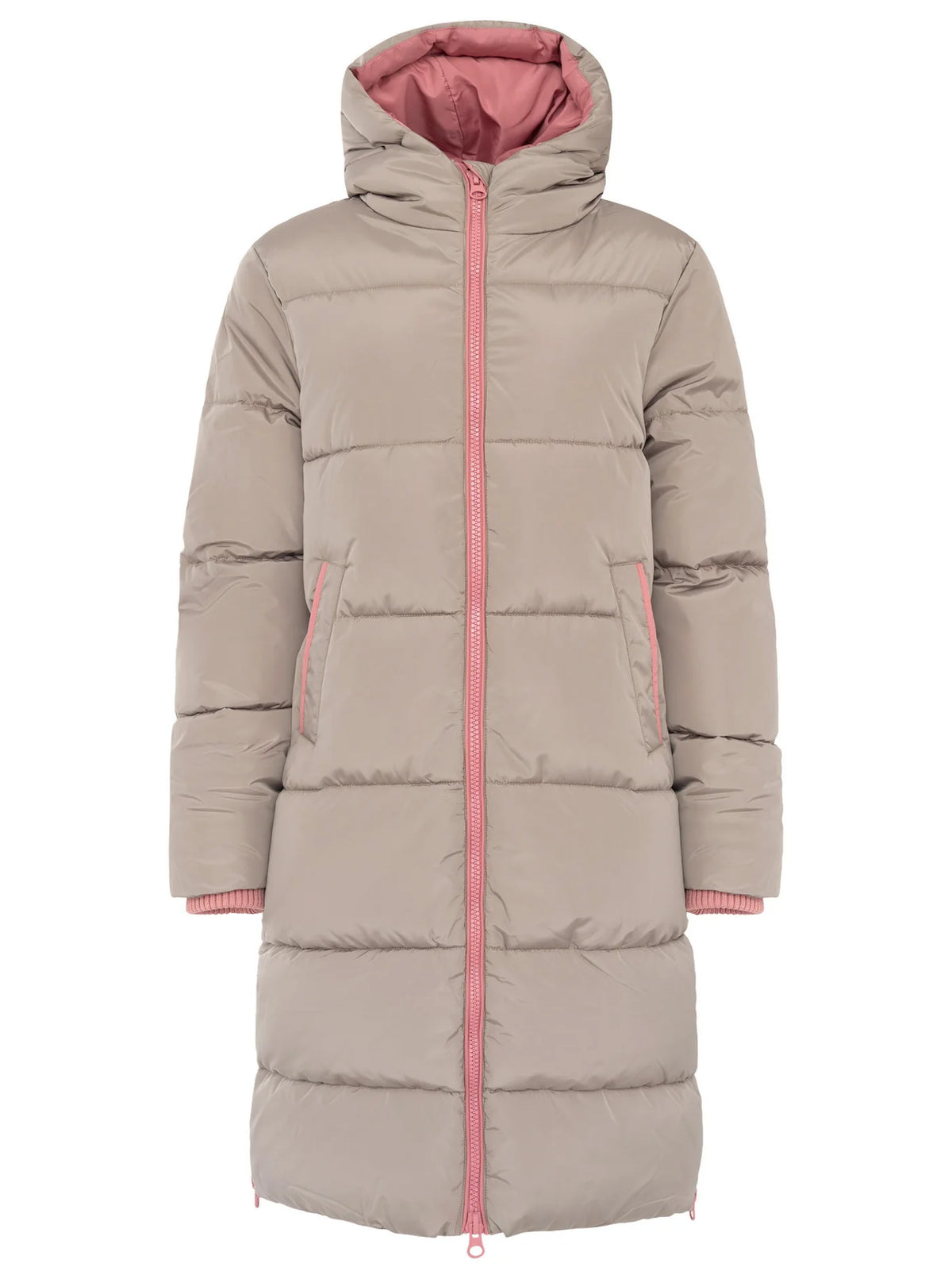 Zwillingsherz Langer Steppmantel COZY Taupe