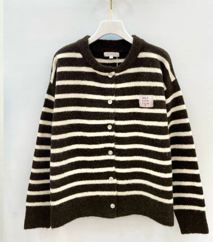 Strickcardigan mit Streifen self love club