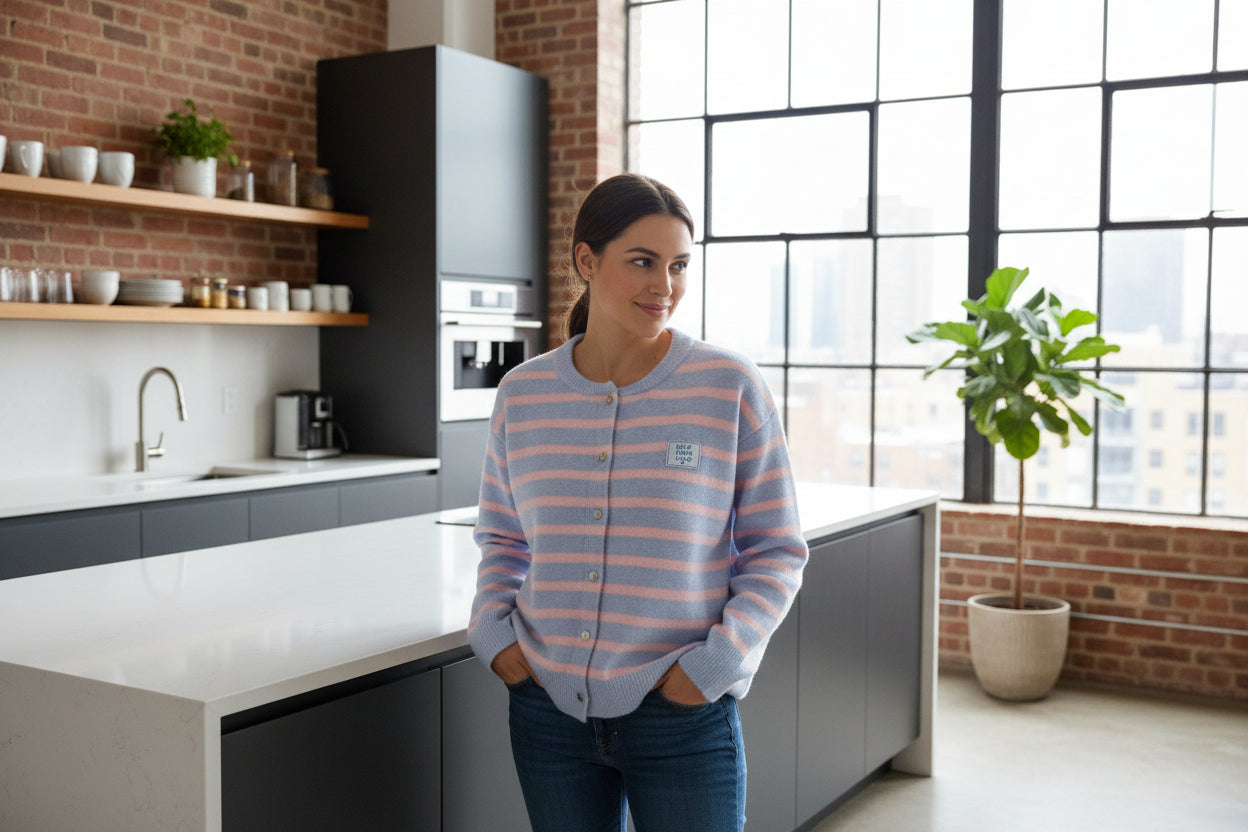 Strickcardigan mit Streifen self love club