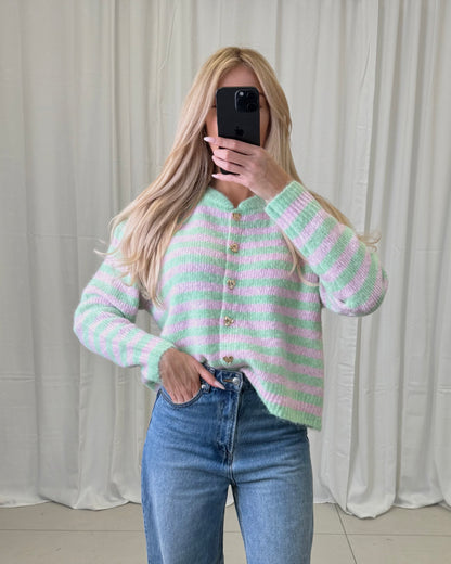 Cardigan Stripe Heart