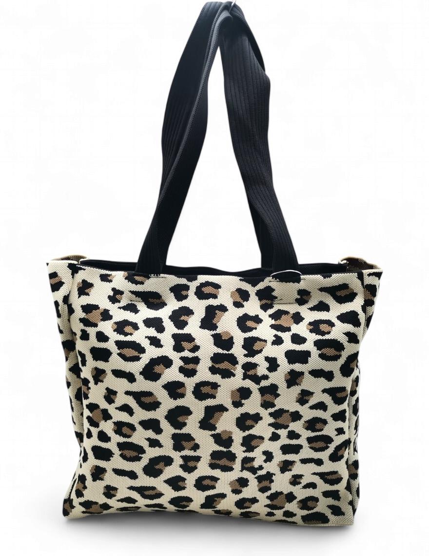 Leopardenmuster Tragetasche mit Reißverschluss – Shopper Bag Damen