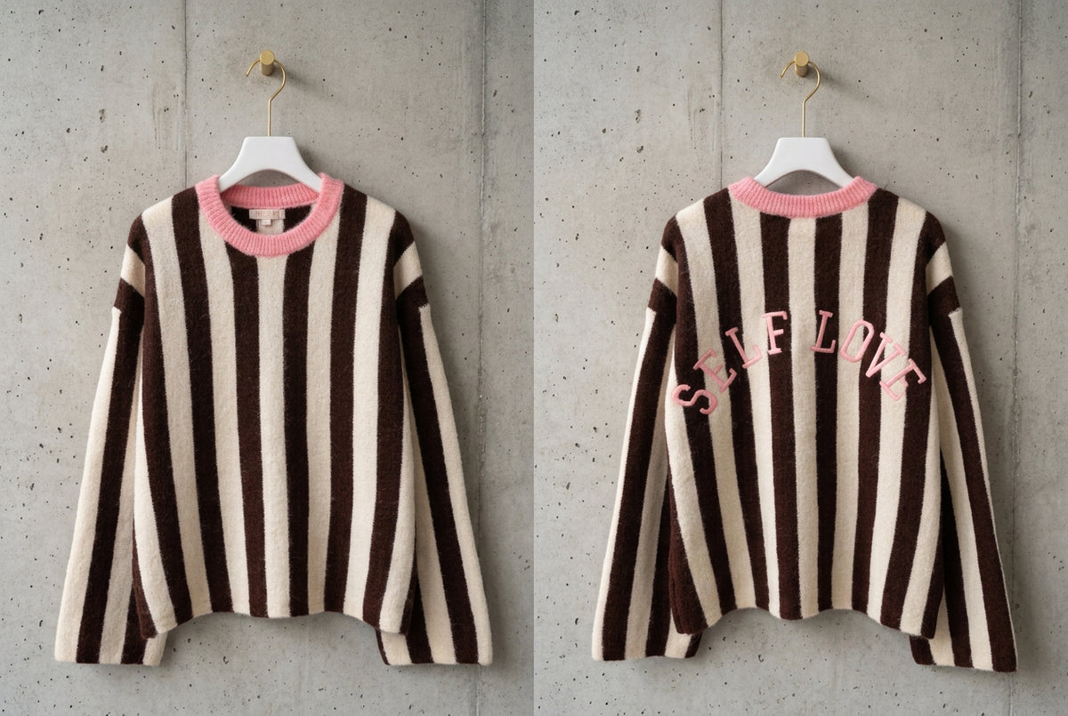 Feinstrick Pullover gestreift SELF LOVE