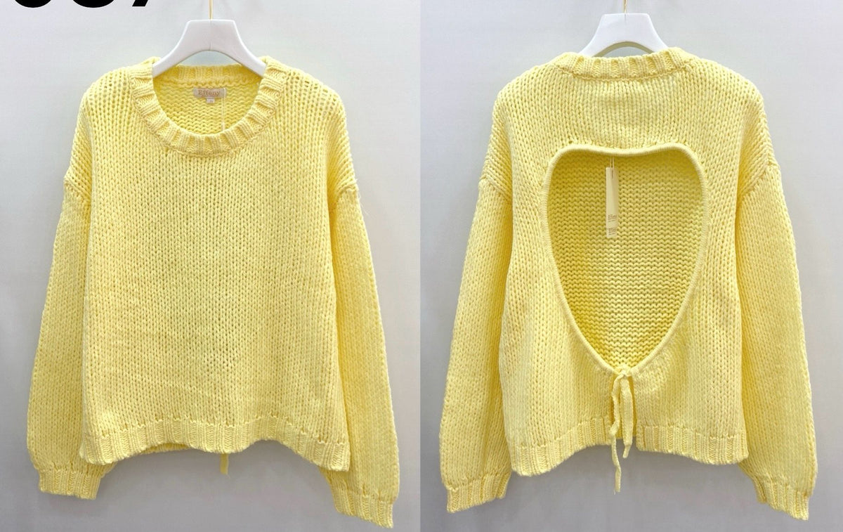 Strickpullover mit Herz-Rückenausschnitt