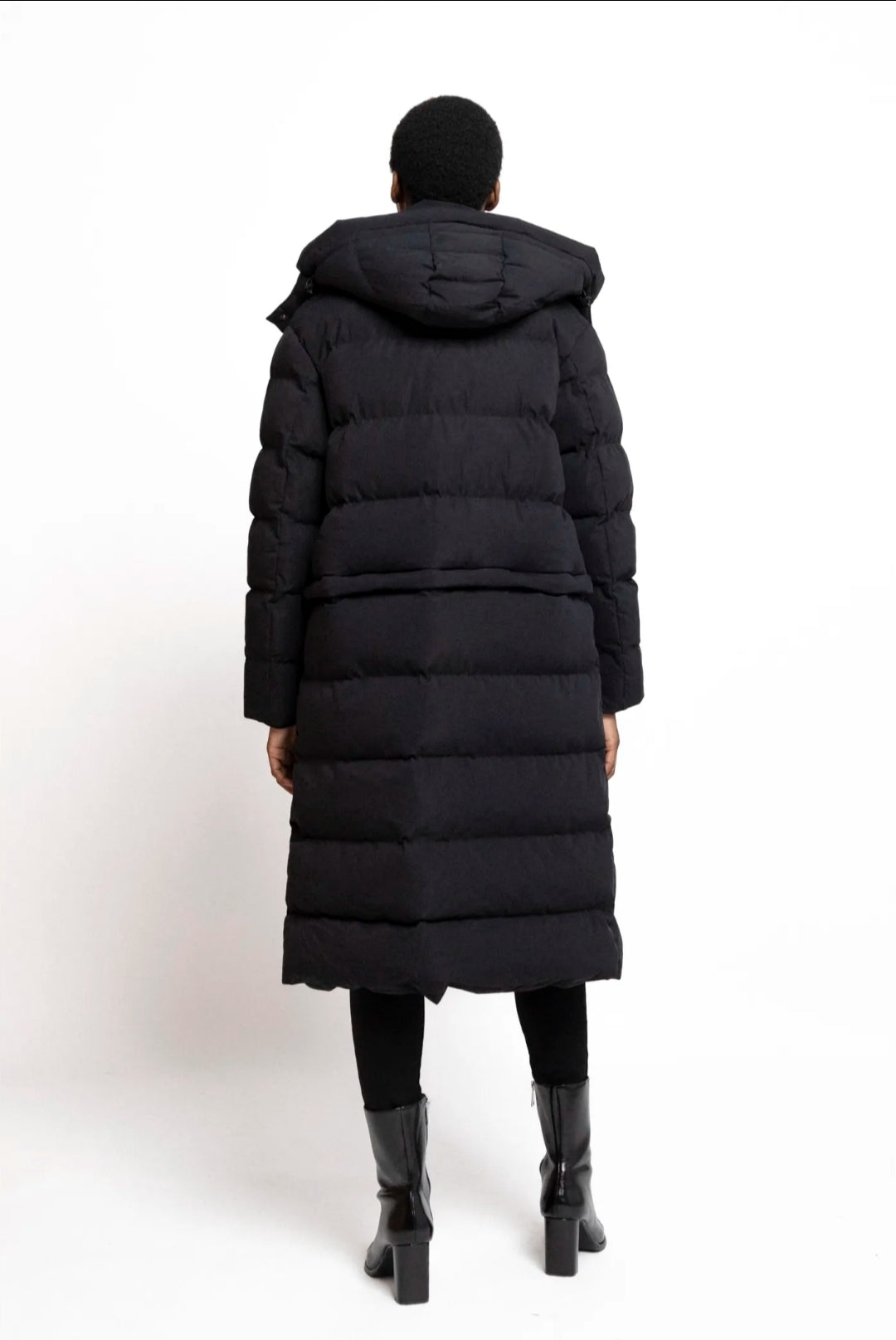 Wintelmantel und Winterjacke in einem. 2 in 1 schwarz und innen beige