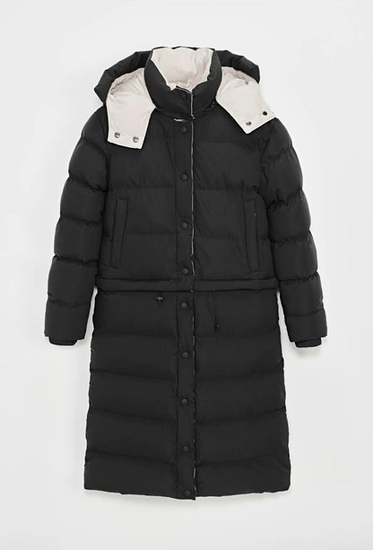Wintelmantel und Winterjacke in einem. 2 in 1 schwarz und innen beige