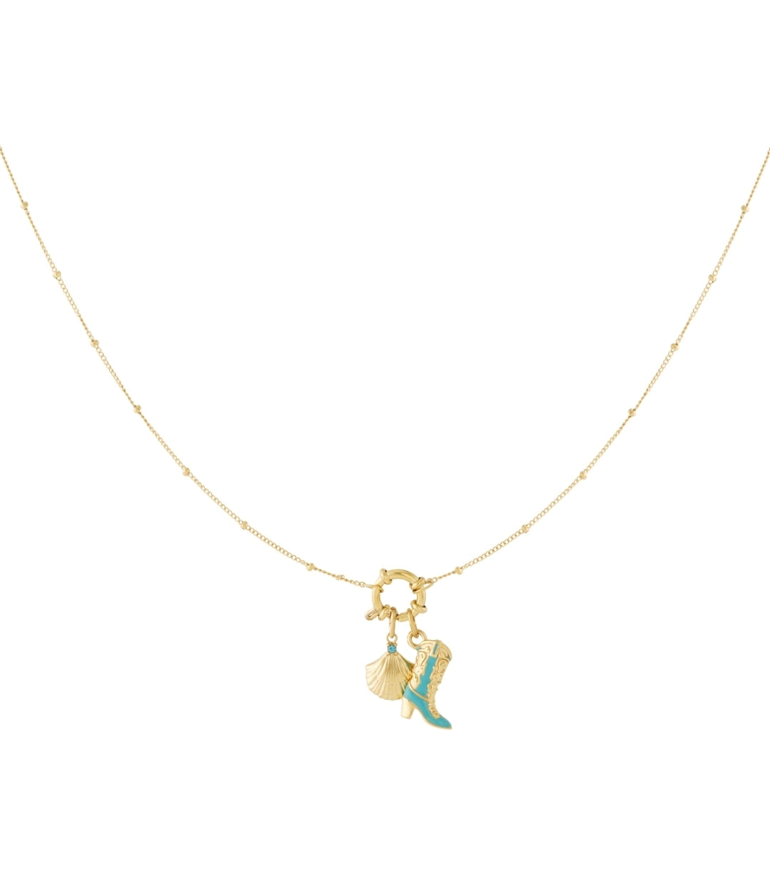Charm-Kette „Summer Vibes“ – Goldene Kette mit 5 sommerlichen Anhängern