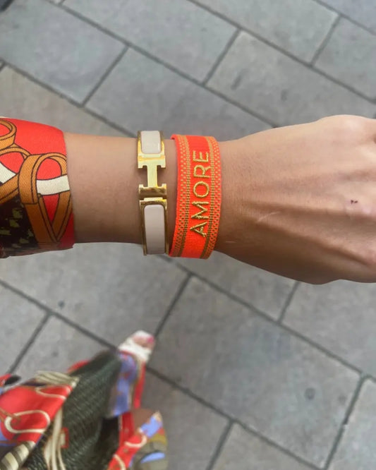 AMORE Statement Armband gewebt im Boho Style