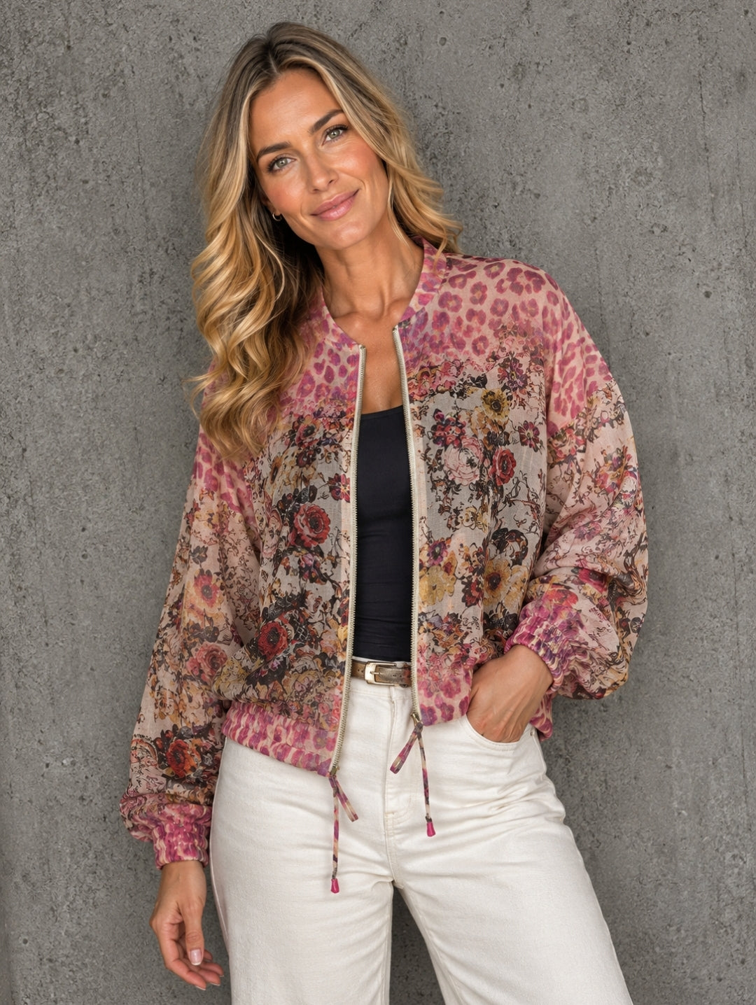 Leichte Jacke mit Print