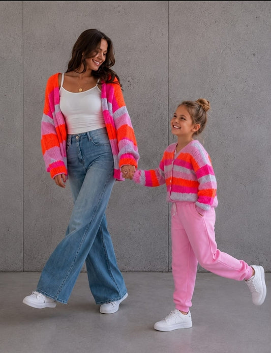 Cardigan Mini & Me COLOR STRIPES