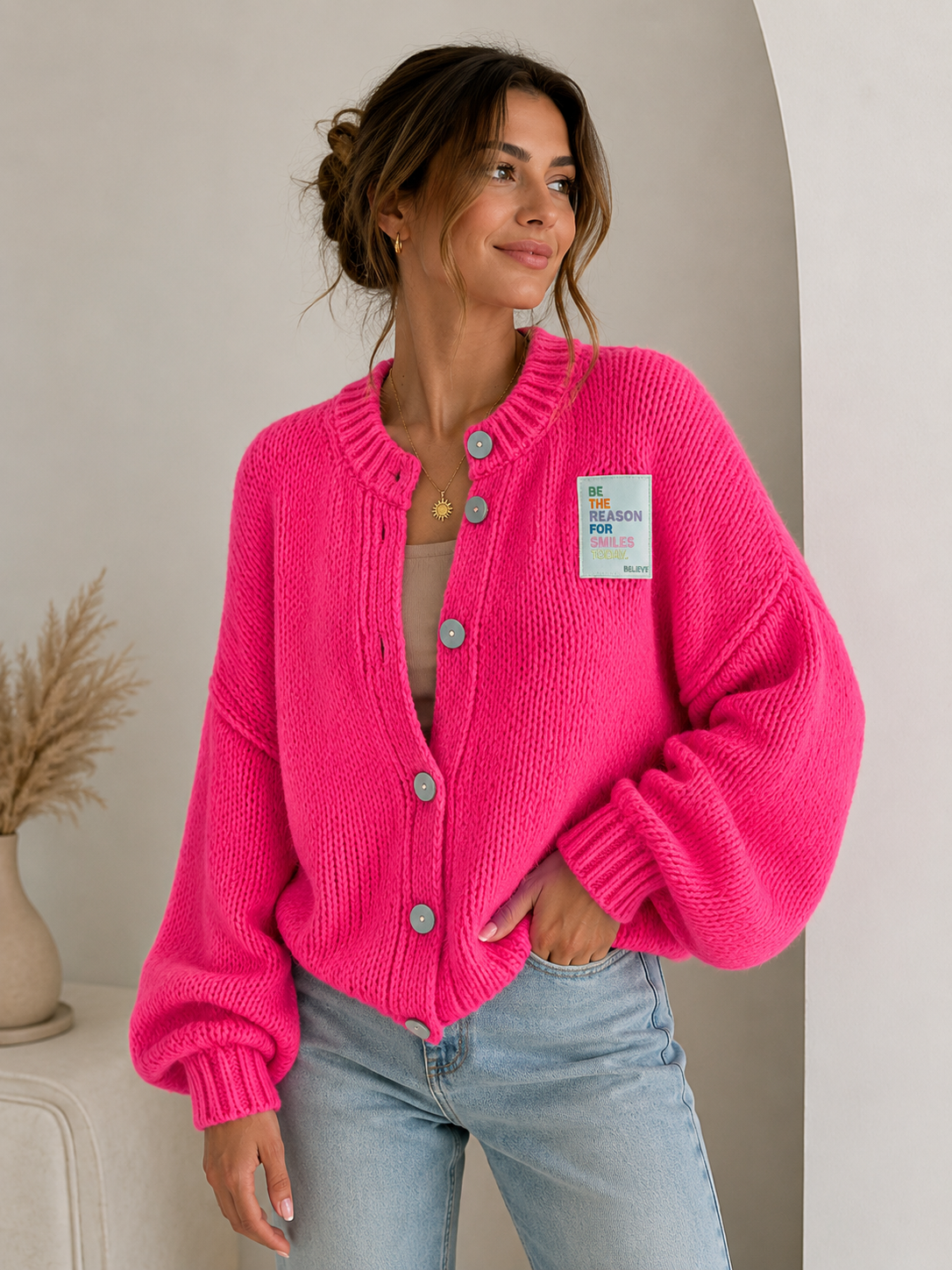 Cardigan SMILE TODAY Pink