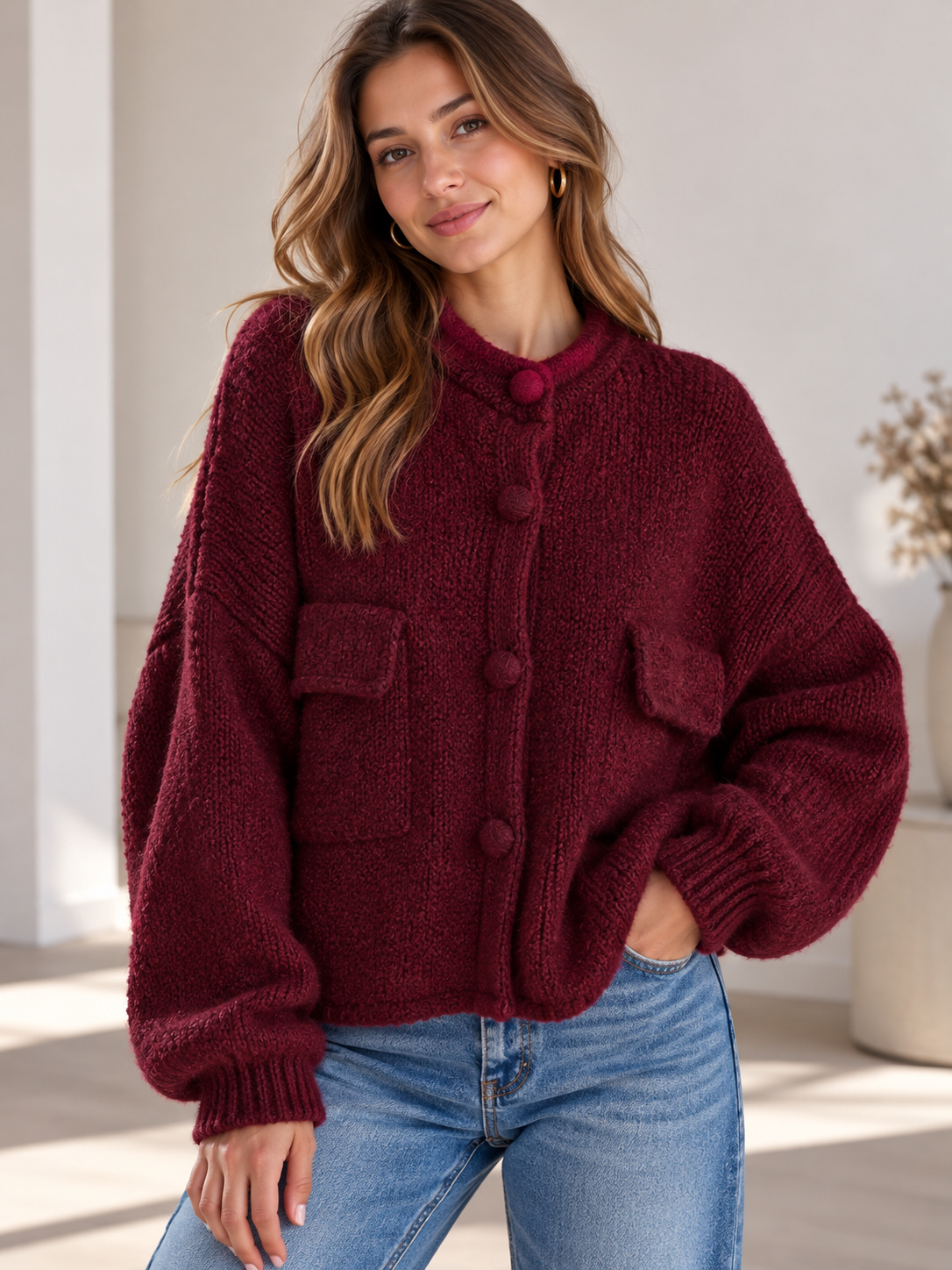 Oversize Strickjacke Ana