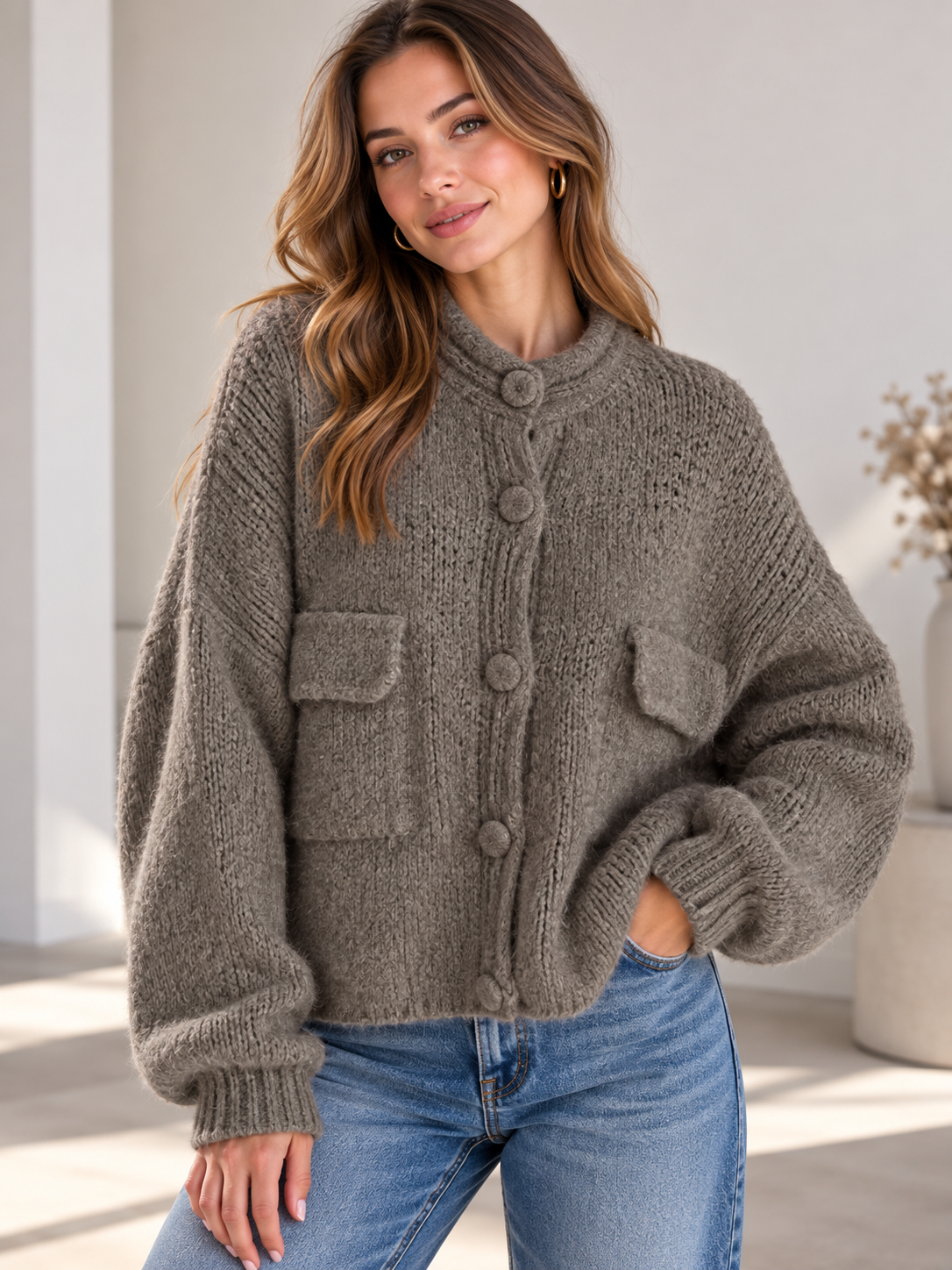 Oversize Strickjacke Ana