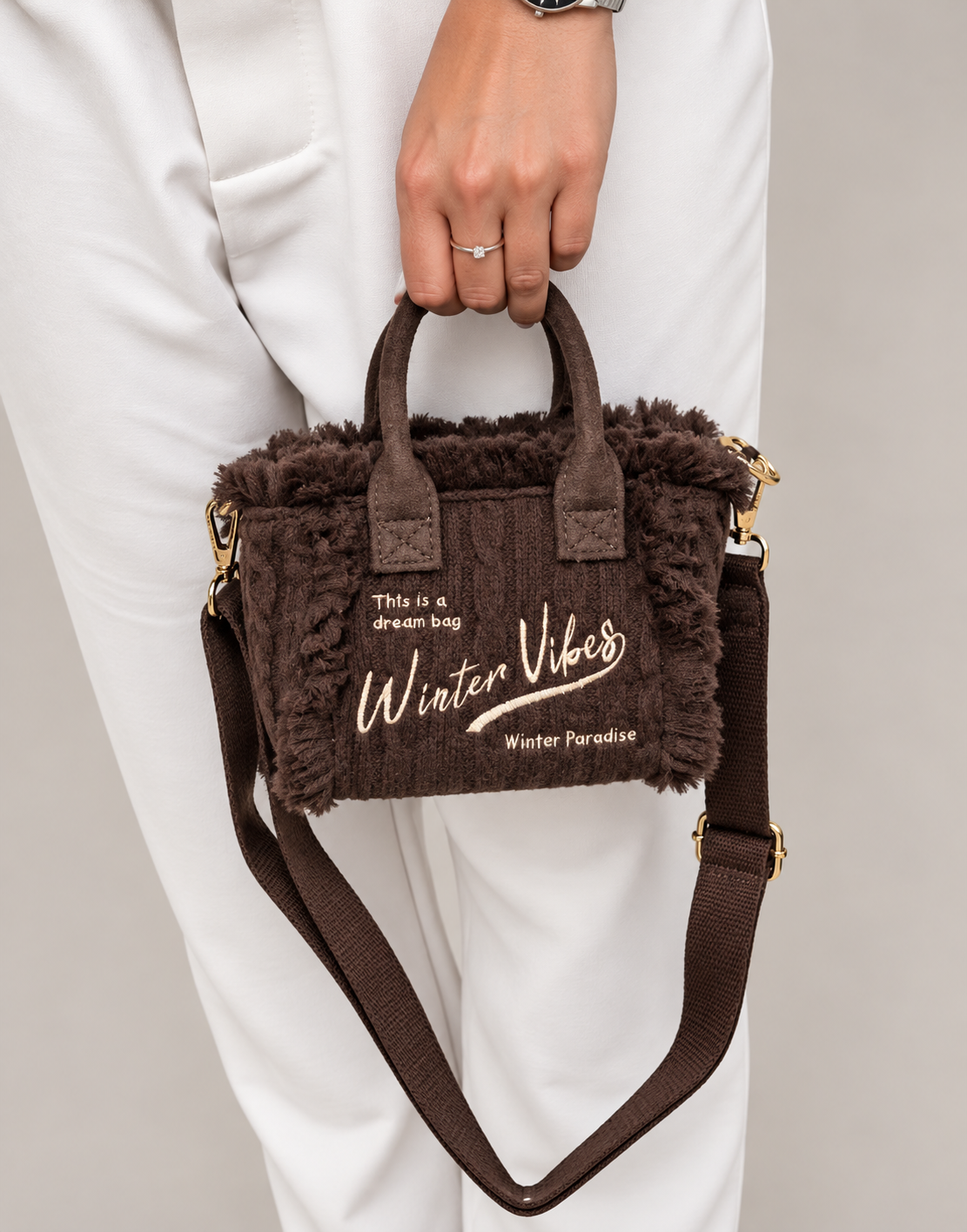 Tasche Mini Winter Vibes braun