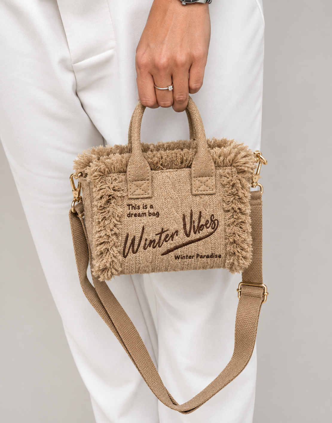 Tasche Mini Winter Vibes braun
