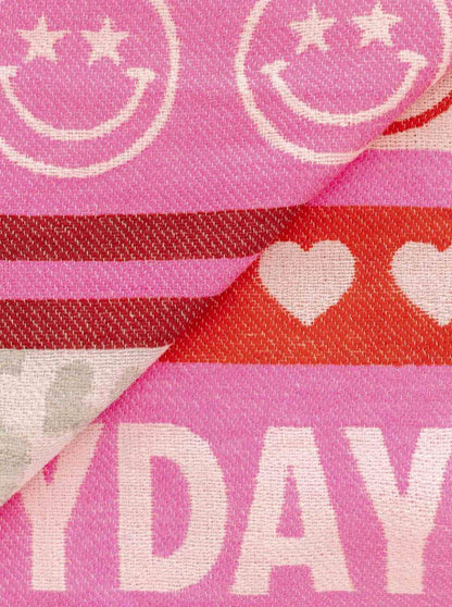 ZWILLINGSHERZ Viereckstuch "Love Everyday" Rot
