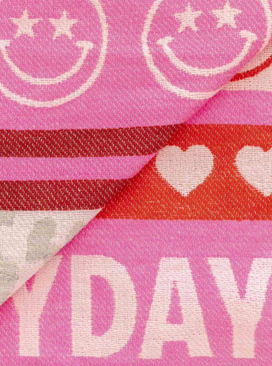 ZWILLINGSHERZ Viereckstuch "Love Everyday" Rot