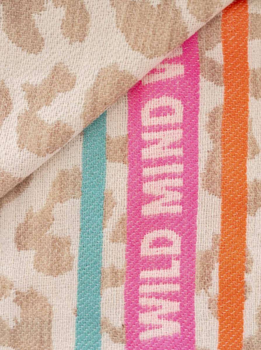 ZWILLINGSHERZ Viereckstuch "Wild Mind" Leo Orange/Pink