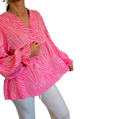 Musselin Bluse Zebra