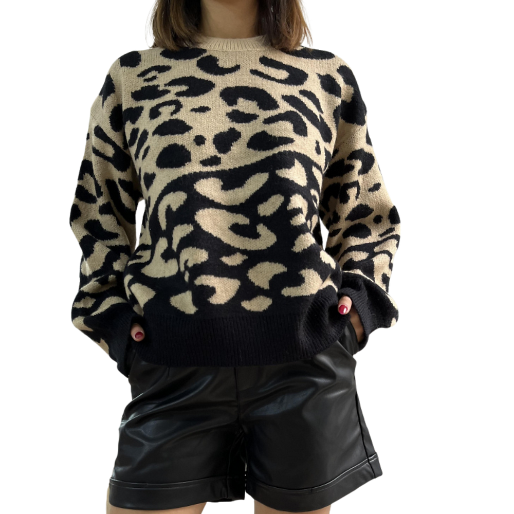 Pullover mit Leo Optik
