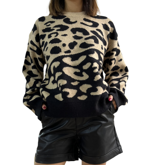 Pullover mit Leo Optik