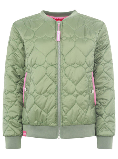 Zwillingsherz Bomberjacke BE HAPPY KHAKI