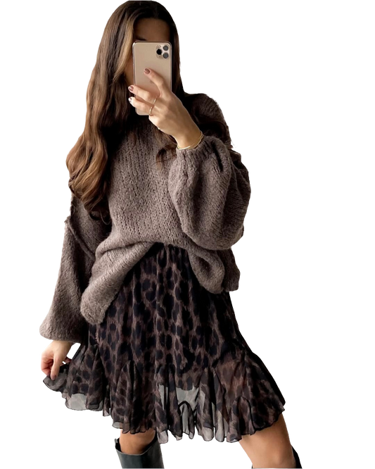 Volantrock im Animal-Print