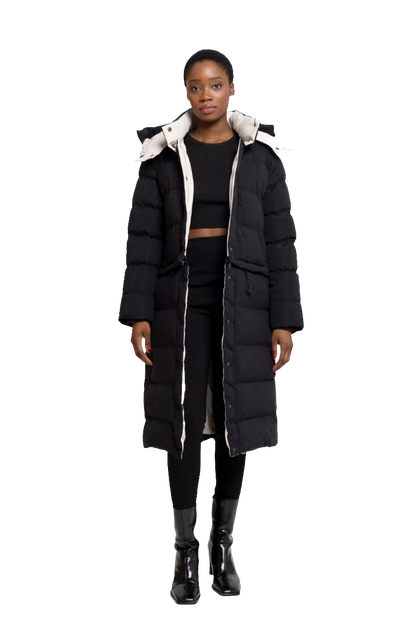 Wintelmantel und Winterjacke in einem. 2 in 1 schwarz und innen beige