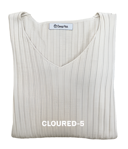 Basic Pullover V-Ausschnitt gerippt BELLA
