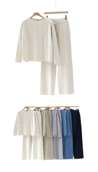 Cozy Strick 2-Teiler mit Streifen